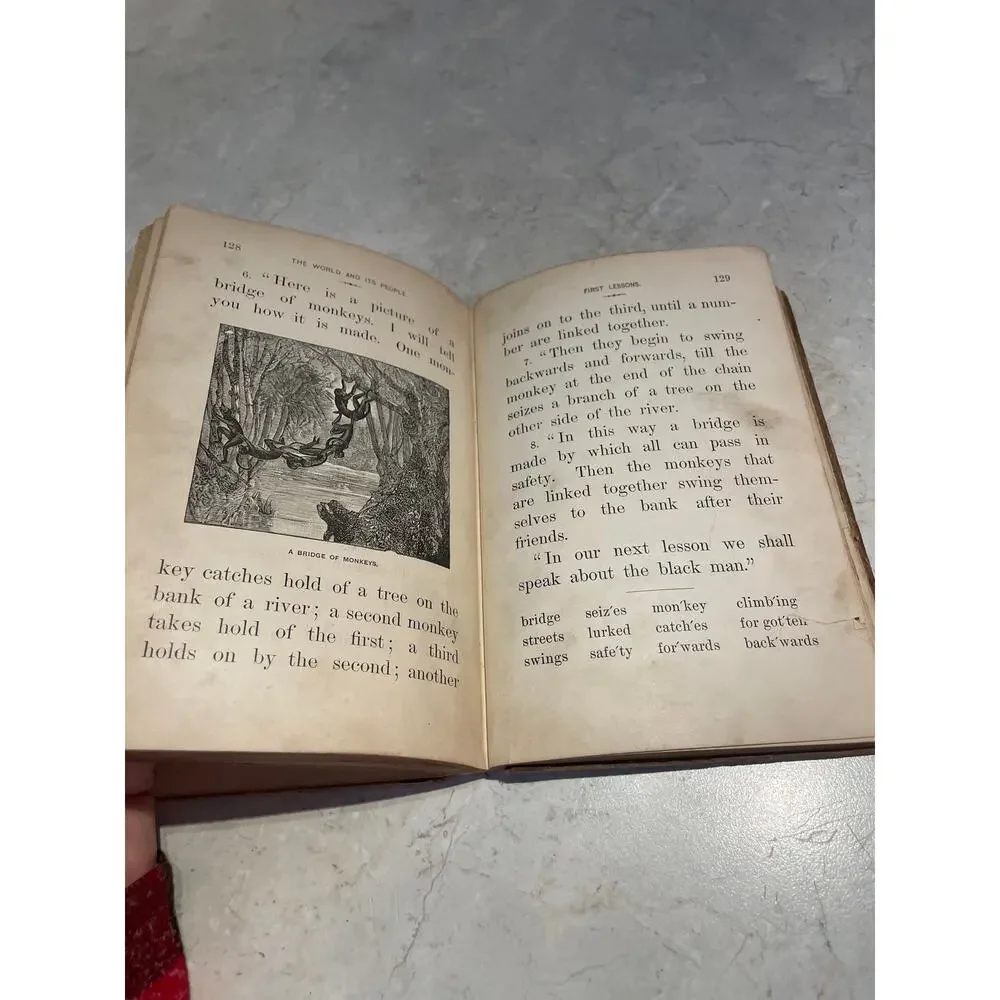 Antique 1894 Book 1 The World And Its People First Lessons Larkin Denton, LL.D
